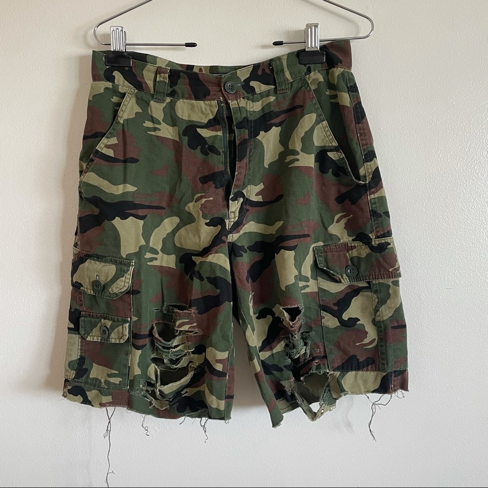 Vintage camp cargo shorts